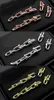 Hot Sale Fashion Lady 316L Titanium steel Letter T 18K Plated Gold U-shape Long Chain Earrings 3 Colors