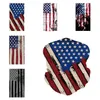 Maski na rowerze Szalik Unisex Bandana Chusteczki Motocyklowe Skrzynki Neck Maska Na zewnątrz Outdoor US Flag Magic Scarves K960-2