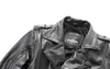 Locomotive Genuine Leather Jackets with Diagonal Zipper Good Feedback Motorcycle Suit Ykk Keep Warm