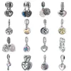 Past voor Armbanden 50 stks Gemengd Thema Dangle Charm Kralen Hanger Silver Emaille Hart Crystal Europese Charms Accessoires DIY Sieraden