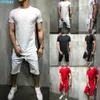 Short de jogging sportswear pour hommes, T-shirt, veste + pantalon, survêtement de sport, vente en gros