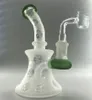 Glass Bong Hosahs Waterpipes Recycler Oil Rig Water Bongs Rökning Pipe Dab Rigs Shisha Beaker med 14mm banger