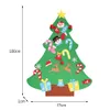 Christmas Decorations Kids DIY Felt Tree With Ornaments Children Gifts For 2021 Year Door Wall Hanging Xmas Decoration1