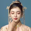 Grampo de cabelo tradicional chinês, pentes de cabelo dourados, acessórios de cabelo para casamento, faixa de cabeça, joias de cabeça de noiva, pino y2209y