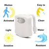 LED Toalettsäte Nattlampor 8 färger Smart PIR Motion Sensor WC Light Battery Powered Backlight För Restroom Bowl Cover Lampor Inomhusbelysning