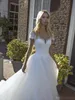 2020 Sleeves Curto Dos Vestidos De Casamento Vestidos Lace Applique Camisado Organza Sweep Train Feito Custom Feito Casamento Nupcial Vestido de Novia