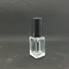 5ml Square Glass Empty Bottle With Brush Transparent Makeup Tool Nail Polish Containers Clear Glass Glue Bottle For Sample 100