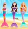 Original Brand Colorful Lights Mermaid Doll 35cm Princess Barbie Dolls for Girls Toys Miglior regalo per bambini con scatola dei colori