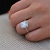 choucong Charm 925 Sterling Silber Fingerring 2ct Sona AAAAA Zirkon Verlobung Hochzeit Band Ringe für Frauen Brautschmuck