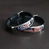 Fashion Bracelet Silicone Stainless Steel Bangle Keep America Great 2020 US Flag Charm Black Jewelry Mens Bracelets