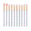 10pcs pennelli trucco set ombretto fondotinta fard pennello in polvere ombretto sopracciglio make up kit pennelli strumenti maquiagem