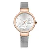 Reloj de mujer NAVIFORCE, marca de lujo, malla de acero, relojes impermeables para mujer, reloj de pulsera de cuarzo con flores para mujer, reloj de chica encantadora 268L