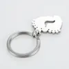 Stainless Steel Baby Foot Print Charm Pendant Footprint Key Chain Jewelry Accessories Pendants Keepsake Key ring