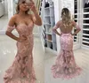 2019 Cheap Pink Prom Dress Mermaid Off spalla Backless Pageant Holidays Wear Abito da sera per feste di laurea Custom Made Plus Size