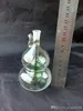 Dubbel Gourd Hookah Glas Bongs Tillbehör, Glas Rökpipor Färgglada Mini Multi-Colors Handrör Bästa Sked Glas