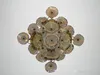 Flower Shape Glass Wall Light Western Style Blown Glass Plates Italian Big Modern Hotel Lobby Chandelier Light