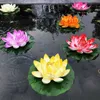 18cm flytande lotus konstgjord blomma bröllop hem party dekorationer diy vatten lilja mariage falska växter pool damm dekor lx1502