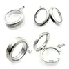 30mm Round magnetic glass floating charm locket Zinc Alloy (chains included for free) LSFL02