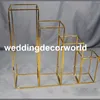 Najnowsze (brak kwiatów, w tym) Złoto Plating Display Stand Stand Wedding Decoration Stand Decor0576