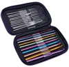 22pcs/lot Multicolour Metal Aluminum Crochet Hook Knitting Kit Needles Set Weave Craft Yarn Stitches Needle Stitch SN4111