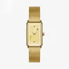 Relojes de mujer, reloj de diseñador de Ginebra a la moda para mujer, cierre oculto, correa de acero inoxidable, esfera analógica, reloj de pulsera, regalos para mujer