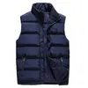 Parka in piumino da uomo Gilet trapuntato invernale da uomo Scaldacorpo Cappotto caldo imbottito senza maniche 1