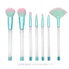 7 Pcs Liquid Glitter Makeup Brushes Empty Transparent Crystal Hollow Handle Brush Set DIY Manual Perfusion Sand Make Up Tools