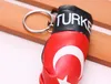 Boxing Glove Keychain mini Gloves Women Key Holder Car Bag Pendant Flag Sports Key rings Keys gift LJJK1923