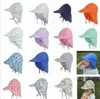 Bebé Sombreros para el sol Infantil INS Impreso Sombrero de pescador Niño Verano Anti-Uv Gorras de playa Recién nacido Sombreros de viaje al aire libre Niños Gorra de protección para el cuello C208