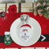 WS 0210 Santa Claus Snowman Reindeer with Pocket Party Christmas Table Decoration Tableware