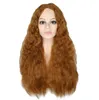 Женщины Длинные странные кудрявые парики Черный коричневый Средняя часть Полный теплостойкий парик волос