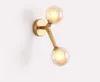 Nordic Black / Golden LED Wall Light Glass Ball Living Room Sconces Hallway Restaurant Creative Wall Lamp Bedside Bedroom Fixtures Myy