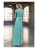 2019 New Mint Lace Chiffon A-line Long Modest Bridesmaid Dresses With Cap Sleeves Floor Length Light Green Modest Maids of Honor Dress