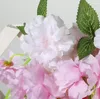 2 sztuk Wiszące Sztuczne Kwiaty Wiśni Kwiat Ściana Bluszcz Garland Winorośl Greenery Wedding Home Office Bar Dekoracyjne