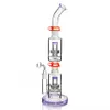 narguilés amovibles Triple chambre Tall Bong Verre Bongs à eau Fumer des pipes à eau Percolateur recycler les plates-formes pétrolières Heady Dab Joint de 18 mm