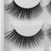 5 Pairs 3d Vizon Kirpik Tam Şerit Vizon Kirpik makyaj Yanlış Eyelashes Doğal Uzun El Yapımı Sahte Göz Kirpik