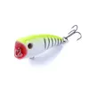 2018 60mm vevpopper Fiske Lures 6cm 7g 8 # Krokar Fiske Tackle Minnow Lure Bait 2 Hakar 10 Färger Popper Bait