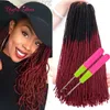 ソフトデッドロックの姉妹ロックアフロヘアエクステンションかぎ針編みの編み物無料HO 18インチブロンドブラウン2021ファッションの合成髪の女性ロケー髪