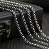 S925 Sterling Silver Catena Vintage Thai Silver Necklace O Chains for Men Women Fine Jewelry 3 5mm 4mm 45cm-80cm231z