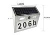 Stainless Steel Solar Powered LED House Number Lamp Outdoor Door Outdoor Wall Sign Light Sensor Automatic Switch