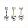 Wholesale fashion Sexy Heart Crystal Personality Belly Button Rings Piercing Zircon Gift Body Jewelry Navel Piercing Rings