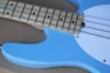 Factory Custom 4string Sky Blue Electric Bass Guitar with Maple FingerboardWhite PickguardChrome HardwaresOffer Customized3586921