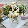15Heads 1 Bounts Real touch silk DIY Daisy Camellia artificial flowers party Xmas home decor wedding decoration fake flower 52077