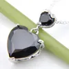 10 stks Luckyshine 8 Color Gift Jewelry Heart Cubic Zirconia Gemstone Silver Hangers Kettingen voor Holiday Wedding Party