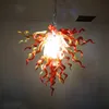 Modern Orange Loft Iron LED Glass Chandelier Lustre Small Size Bedroom Pendant Lamps Lights Hanging Deco Lighting Kitchen Fixtures