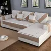 Modern Enkelhet Linne Non-Slip Couch Skydd för soffor Kudde Pillowcase Recliner Cover Högkvalitativ linnesektionssofa