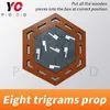 Takagism jogo prop oito trigramas prop colocar todas as peças de madeira dentro da caixa na posição correta adereços Room Escape
