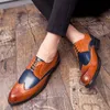 Merkmak Oxford Обувь Мода HOLLW Brogue Мужские Кожаные Официальные Обувь Обувь Человек Удобный Большой Размер 38-47 Обувь Вечеринка