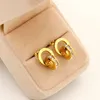 Fashion brand Titanium steel Small square stud Roman earring jewelry 18k Gold plated silver/rose color for woman gift