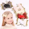 NEW Ballet girl Hair Accessories for Girls Children Princess Glitter Hair Bows Clips Handmade Hairpins Cute Kids Headdress